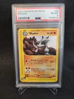 Pokemon TCG Card - Rhydon Skyridge 29/144 Rare Non-Holo - PSA 8 - Image 3