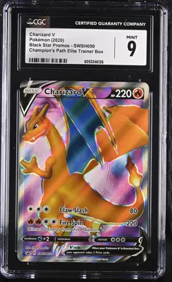 CGC 9 Charizard V Black Star Promo SWSH050 Pokemon Card psa - Image 3