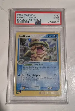 PSA 9 Pokemon Ludicolo #020 Black Star Promo Card Nintendo Holo - Image 3