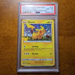 PSA 8 Pikachu SWSH039 - General Mills Promo 2020 - Graded Pokémon Card NM - Image 1