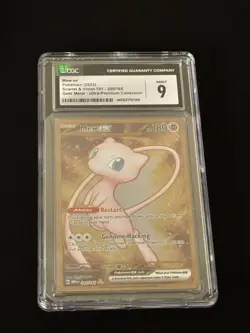 PSA 9 MINT Mew ex S&V 151 205/165 UPC Gold Metal Promo Pokemon Card - Image 1