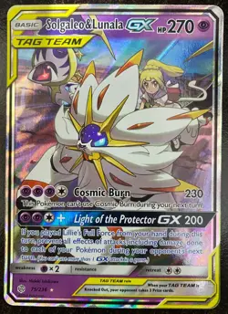 Solgaleo & Lunala GX Tag Team Rare Cosmic Eclipse Set | LP | Pokemon TCG Card - Image 1