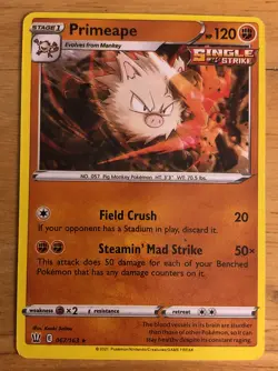 2021 Pokemon Sword & Shield Battle Styles Primeape Card #067/163 High-Grade NM - Image 1