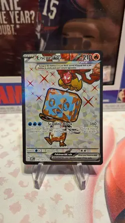 2023 Eiscue EX Obsidian Flames 210/197 Full Art Pokemon Card - Image 3