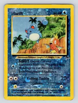 Pokemon Marill Southern Islands Reverse Holo Card 11/18 - PL - Image 10