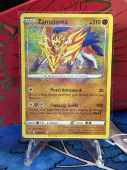 Zamazenta 102/185 Pokemon TCG Vivid Voltage Sword & Shield Amazing Rare Card - Image 3