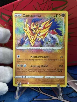 Zamazenta 102/185 Pokemon TCG Vivid Voltage Sword & Shield Amazing Rare Card - Image 4
