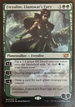 Freyalise, Llanowar's Fury Planeswalker Magic The Gathering Card Oversized Card - Image 1