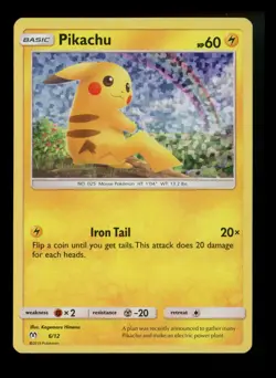 Pikachu 6/12 McDonalds 2019 Black Star Promo Holo Pokémon Card TCG - Image 10