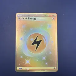 Pokémon TCG Basic Lightning Energy Scarlet Violet Hyper Gold 257/198 Holo Card - Image 3