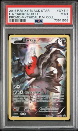Pokémon TCG Darkrai XY114 Full Art Promo Card PSA 9 *LOW POP* *CLEAN* *RARE* - Image 1