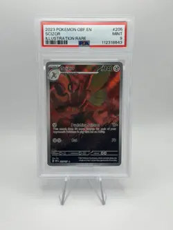 2023 POKEMON OBF EN-OBSIDIAN FLAMES ILLUSTRATION RARE #205 SCIZOR PSA 9 - Image 1