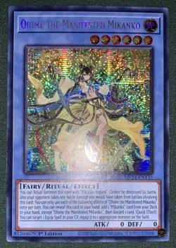 Yugioh Ohime the Manifested Mikanko MP24-EN135 Prismatic Secret Rare NM w/Track - Image 2