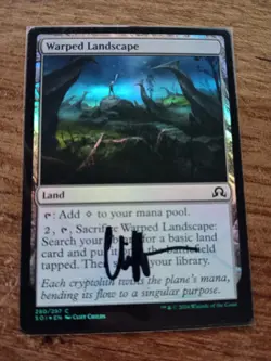 Warped Landscape FOIL  Signed by Cliff Childs  MTG Magic the Gathering - Image 2