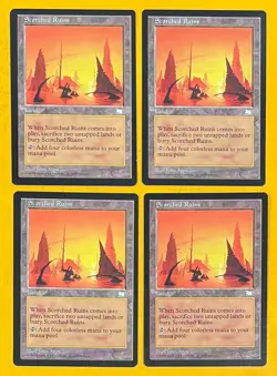 MTG SCORCHED RUINS (x4) Weatherlight (OldManMTG 010-409) - Image 4
