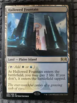 MTG HALLOWED FOUNTAIN RARE MAGIC THE GATHERING Ravnica Allegiance - Image 2