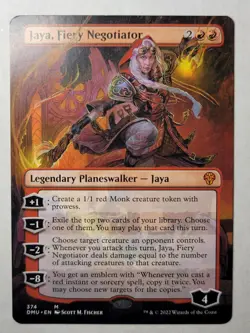 Jaya, Fiery Negotiator -Borderless- DOMINARIA UNITED Regular DMU 374 mtg NM/M - Image 2
