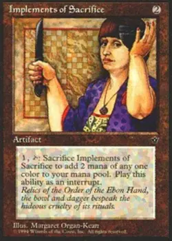 [1x] Implements of Sacrifice Slight Play, English Fallen Empires MTG Magic - Image 1