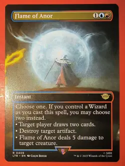 MTG, MAGIC: FLAME OF ANOR, LTR, BORDERLESS UNPLAYED, RARE #0406 - Image 1