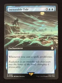 1x MTG Inexorable Tide (Extended Art) (Surge Foil) - Fallout (PIP) #988 - Magic - Image 3