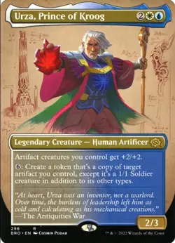 Urza, Prince of Kroog [The Brothers' War] NM Borderless Foil 296 MTG Card - Image 1