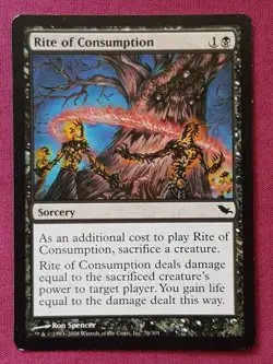 Magic The Gathering SHADOWMOOR RITE OF CONSUMPTION black card MTG - Image 3