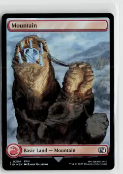 MTG Final Fantasy Mountain (304) x1 NM Foil - Image 3