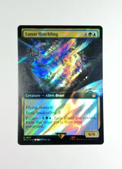 Lunar Hatchling (Extended Art) (Surge Foil) 1015 MTG WHO Rare NP Foil - Image 1
