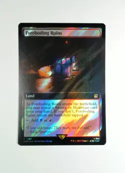 Foreboding Ruins (Extended Art) (Surge Foil) 1087 MTG WHO Rare NP Foil - Image 1