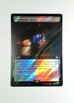 Foreboding Ruins (Extended Art) (Surge Foil) 1087 MTG WHO Rare NP Foil - Image 2