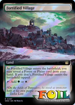 Fortified Village (Extended Art) 0497 MTG WHO Rare NP Foil - Image 1
