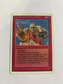 Two Headed Giant of Foriys Unlimited MTG Magic the Gathering RARE - Image 1