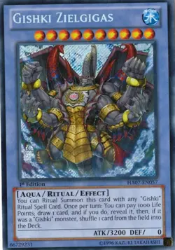 Yu-Gi-Oh! Gishki Zielgigas 1st Ed. HA07-EN057 Secret Rare LP x1 - Image 1