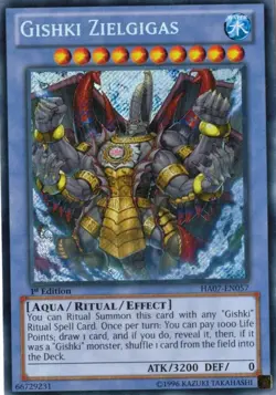 Yu-Gi-Oh! Gishki Zielgigas 1st Ed. HA07-EN057 Secret Rare LP x1 - Image 2