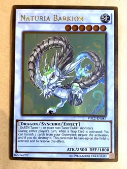 Yugioh Naturia Barkion PGL2-EN087 Gold Rare NM - Image 1