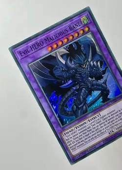 Evil HERO Malicious Bane LDS3-EN033 (NM/LP) 1st Edition Ultra Rare PURPLE 2022 - Image 4