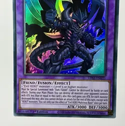 Evil HERO Malicious Bane LDS3-EN033 (NM/LP) 1st Edition Ultra Rare PURPLE 2022 - Image 5