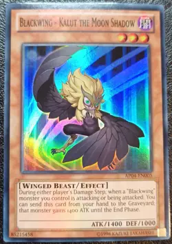 Yu-Gi-Oh! Blackwing - Kalut the Moon Shadow AP04-EN005 Super Rare - Image 3