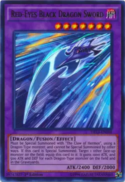 1x (EX) Red-Eyes Black Dragon Sword - DRL3-EN066 - Ultra Rare - 1st Edition  YuG - Image 1