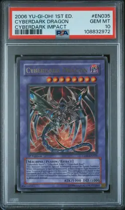 Yugioh PSA 10 Cyberdark Impact CDIP-EN035 1st Edition Ultra Rare - Image 2