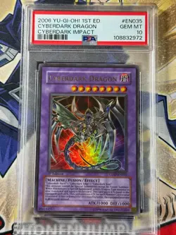 Yugioh PSA 10 Cyberdark Impact CDIP-EN035 1st Edition Ultra Rare - Image 3