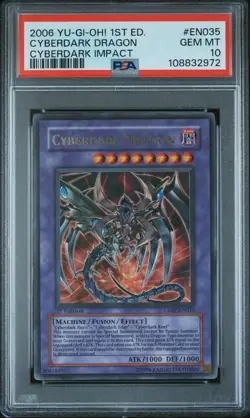Yugioh PSA 10 Cyberdark Impact CDIP-EN035 1st Edition Ultra Rare - Image 7