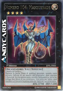 NUMBER 104: MASQUERADE (Number 104: Masquerade) Rare • JOTL IT055 • 1Ed • Yugioh - Image 2
