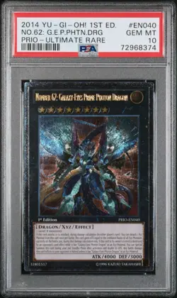 PSA 10 YuGiOh #62: GALAXY-EYES PRIME PHOTON DRAGON 1st Edition Ultimate Rare - Image 3