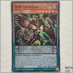 D/D Gryphon - BACH-EN013 - Super Rare 1st Edition Yugioh - Image 2