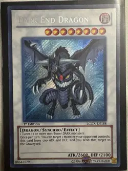 Yu-Gi-Oh! Dark End Dragon LCGX-EN188 Secret Rare 1st Edition NM Condition - Image 1
