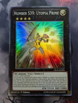 Yugioh Number S39: Utopia Prime CROS-EN094 1st Edition Super Rare NM - Image 2