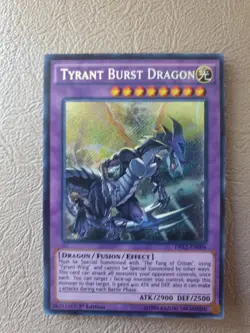 YUGIOH TYRANT BURST DRAGON SECRET RARE DRL2-EN004 1ST ED NM - Image 1