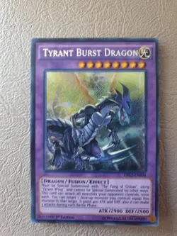 YUGIOH TYRANT BURST DRAGON SECRET RARE DRL2-EN004 1ST ED NM - Image 2