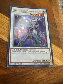 Archfiend Zombie-Skull BLLR-EN058 1st Edition Ultra Rare LP + BONUS - Image 3
